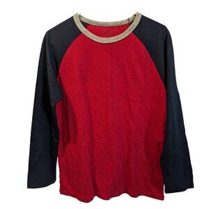 Children's Place Baseball Style Long Sleeve T-Shirt, XL (14), Red, Blue